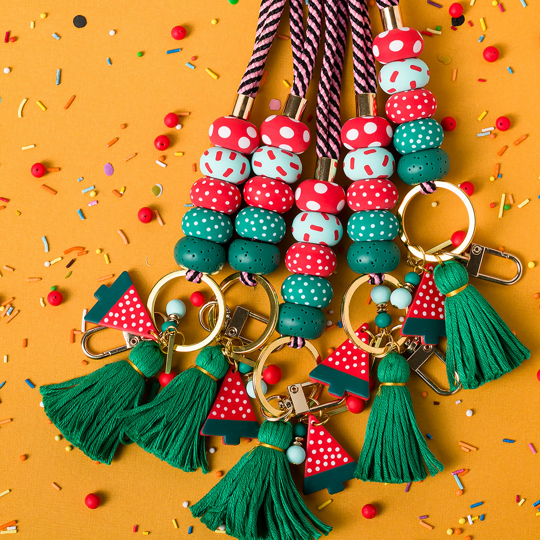 Christmas Beaded Lanyard (1522)