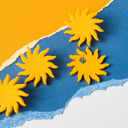 Sun Stud Earrings - Turmeric